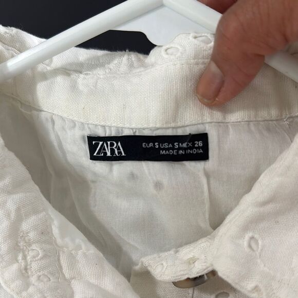 ZARA Elegant Ivory Women’s Mini Dress Size 26 - Picture 4 of 7